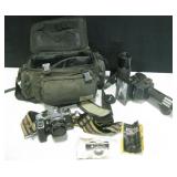 Pentax ME Super SLR Film Camera & Misc Lenses