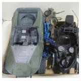 Halo Warthog, GI Joe Watercraft, Toy Figurines etc