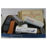Box Of O Gauge Model Railroad Cars & Accessories