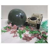 Plastic Toys - Helmet, Jeep & Army Men