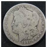 1891-O Silver Morgan Dollar - New Orleans Minted