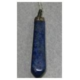 Lapis & Sterling Pendant on Sterling Chain