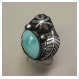 Sterling Silver Sleeping Beauty Turquoise SW Ring