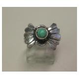 Sterling Silver & Turquoise NA Ring - Hallmarked