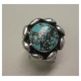 Sterling Silver Utah Spiderweb Turquoise SW Ring