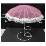 Parasol Wine Bottle & 2 Glass Holder - 20" Tall