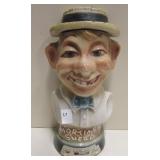 11" Tall Mortimer Snerd Jim Beam Whiskey Bottle
