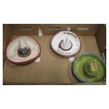3 Vtg Ceramic Business Advertising Ashtrays