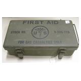 WWII First Aid For Gas Casualties Only Metal Box
