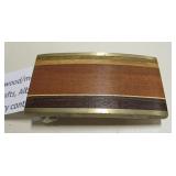 Wood Inlay Belt Buckle - Desert Mtn. Crafts / ABQ