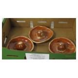 3 Vtg Ceramic Mexican Advertising Ashtrays