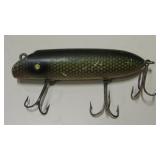 4" Long Vintage Wood Lure w/ 3 Treble Hooks
