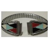Enameled Zuni Inlay Style Woman
