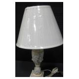 19" Tall Vintage Marble Base Table Lamp - Works