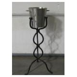 28"  Cast Iron Champagne Stand With Bucket