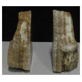 Pair Of Rock Crystal Bookends - 8.5" Tall