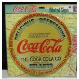 12" Diameter Metal Coca-Cola Sign - NIP