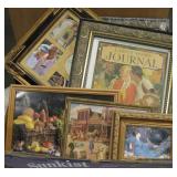Box Of Art & Picture Frames - Largest Is 15" x 18"