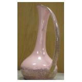 Pink Mid-Century Modern Ewer Vase - 9" Tall