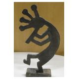 Sheet Iron Kokopelli Cut Art - 14" Tall