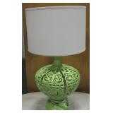 Cast Iron Base MCM Table Lamp - 30" Tall