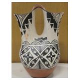 8.5" Tall Jemez Pueblo Marked Wedding Vase