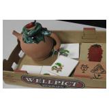 Ceramic Chile Pepper Lidded Pot & Ceramic Tiles