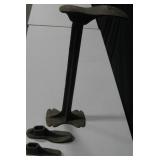 3 Vtg Cobbler Cast Iron Shoe Forms & Stand