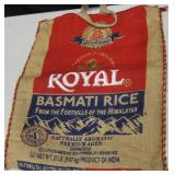 Royal Basmati Rice Burlap Shopping Bag w/ Handles