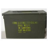 Metal Ammunition Box Filled With Shoe Shine Stuff