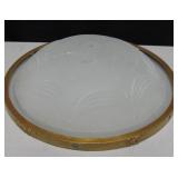 20" Frosted Glass & Metal Hanging Light Cover