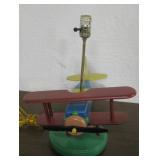 Wood Biplane Lamp w/o Shade - 17" Tall