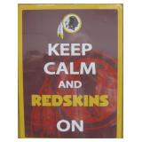 NIP Keep Calm And Redskins On NFL Metal Sign