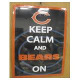 NIP Keep Calm And Bears On NFL Metal Sign
