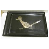 Lot Of 2 Vtg Couroc Roadrunner Trays