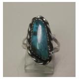 Sterling Silver & Nevada Turquoise SW Ring