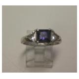 Sterling Silver, Amethyst & CZ