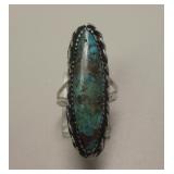 Sterling Silver & Pilot Mountain Turquoise SW Ring