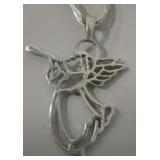 Sterling Silver Marked Angel Necklace