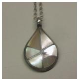 Sterling Silver & MOP Native American Necklace