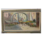 Original Painting Of City-Scene - Signed R. Perez