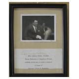 Nelson A. Rockefeller Signed Card w/ Photo