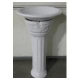 26.5" Concrete Bird Bath, Some Damage on Base