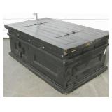 Vtg Double-Sided Wood Chest w/ 2 Hinged Lids