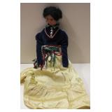 Vintage Navajo Cloth Face Doll - 14" Tall