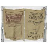 Lot Of 2 Burlap J Hill Coffee Co El Salvador Bags