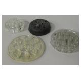 3 Glass & 1 Heavy Resin Flower Frogs