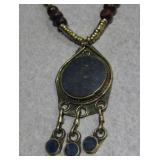 Lapis Lazuli Asian Tribal Necklace