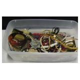 Small Tub Of Assorted Jewelry