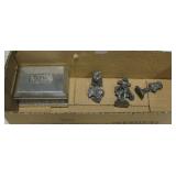 Lot of Pewter Miniatures & Box